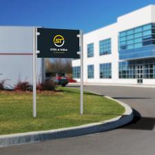 Placuta firma „Straight-Line Entrance” cu placa de aluminiu